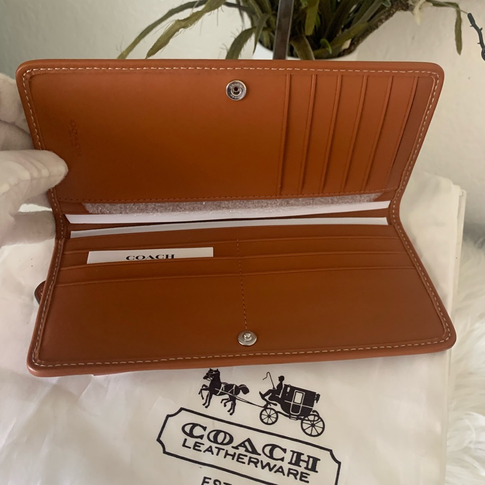 Coach Essential Slim Wallet Crystal Signature Jacquard “ FIRM PRICE” - Picture 6 of 9